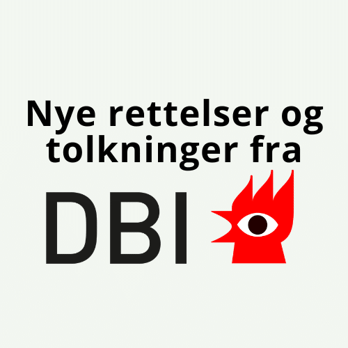 Rettelser og tolkninger vedr. brandalarmanlæg m. fl.