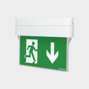 nødlysarmatur Standard med pil, med selvtest, og batteri test.